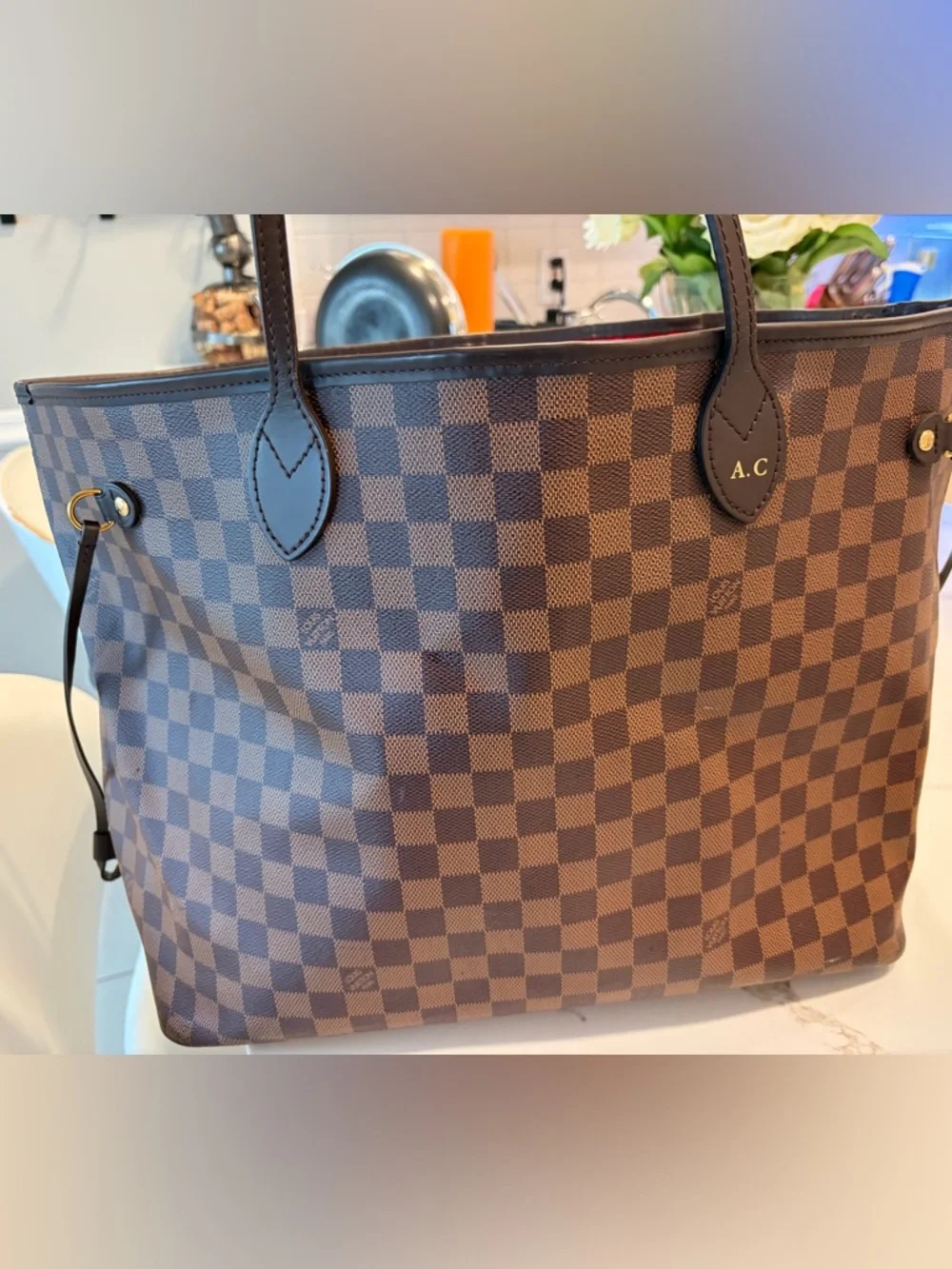 Louis Vuitton Brown Damier Ebene Tote